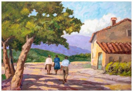 PIER LUIGI GARZELLI 1916 - 2000 Senza titolo Olio su tavola 30 x 40. Firma in...