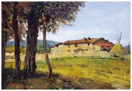 FRANCESCO MARIA PIERI 1941 - 1989 Senza titolo Olio su faesite 35 x 50. Firma...