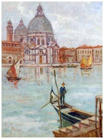 GIOTTO SACCHETTI 1887 - 1950 Senza titolo Olio su faesite 45 x 34. Firma in...