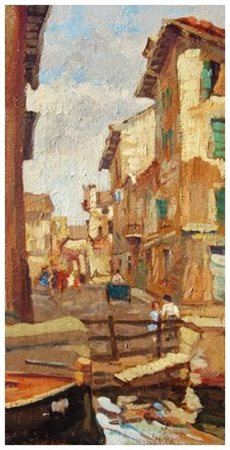 MASANIELLO LUSCHI 1942 - 1995 Senza titolo Olio su tela 40 x 20. Firma sul...