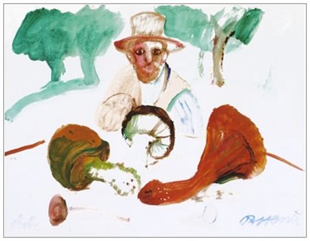 ANTONIO POSSENTI 1933 Senza titolo Olio e t.m. su cartoncino 20 x 25. Firma...