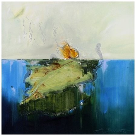 FRANCO BONETTI 1958 Palpiti vegetali 2002 Olio su tela 90 x 90. Firma in b. a...