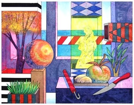 TONINO CAPUTO 1933 L’ultimo Eden 1985 Olio e t.m. su tela cartonata 50 x 65....