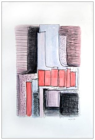 GUALTIERO NATIVI 1921 - 1999 Studio 1977 Acquerello su cartoncino 60 x 39,8....