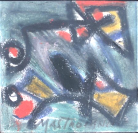 MASTROIANNI UMBERTO (Fontana Liri 1910 - Roma 1998) "Senza titolo" Pastelli...