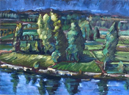 BARTOLINI LUIGI (Cupramontana 1892 - Roma 1963) "Ultimo sole" 1954 Olio su...