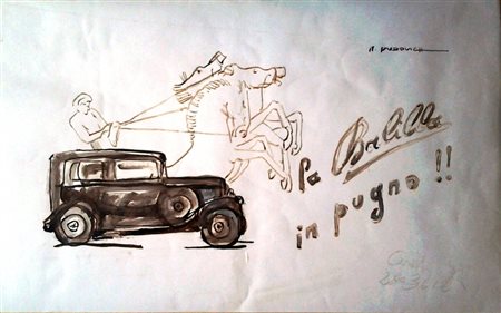 DUDOVICH MARCELLO (Trieste 1878 - Milano 1962) "La Balilla in pugno" China su...