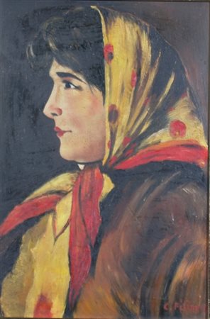 FILIPPELLI CAFIERO (Livorno 1889 - Livorno 1973) "Figura" Olio su tavola cm....