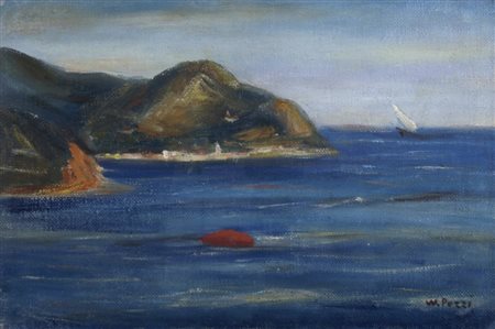 POZZI WALTER (Milano 1911 - Milano 1989) "Senza titolo" Olio su tela cm. H:...