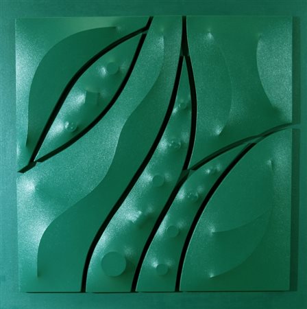 BASSANI ANDREA (MARTINENGO 1954) "Forma e colore" Tela sagomata cm. H: 70.00...