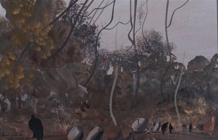 ANNIGONI PIETRO (Milano 1910 - Firenze 1988) "Paesaggio" Olio su tela su...