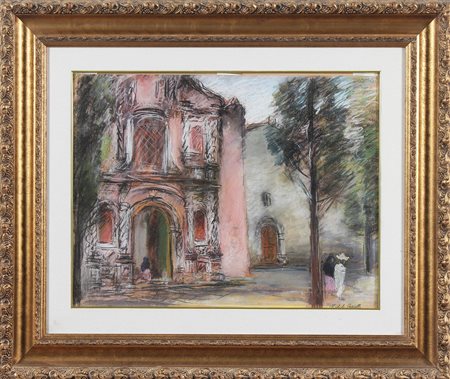CASCELLA MICHELE (1892 - 1989) Taxco. 1966. Pastello su carta. Cm 65,00 x...