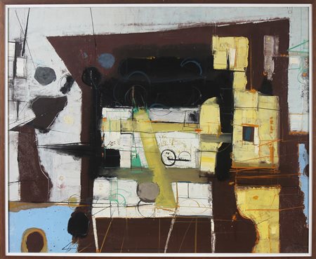 PRICA ZLATKO (1916 - 2003) Venditore di frutti. 1959. Olio su tela . Cm 99,00...