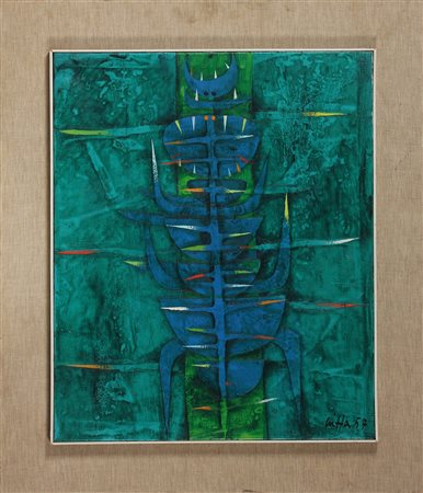 CRIPPA ROBERTO GAETANO (1921 - 1972) Totem. 1957. Olio su tela . Cm 60,00 x...