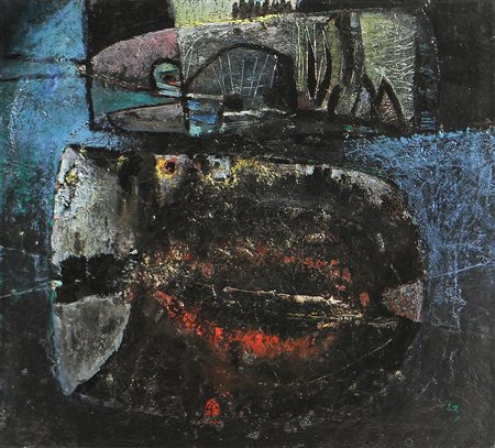 DOVA GIANNI (1925 - 1991) Senza titolo. 1954. Olio su tela . Cm 60,00 x...