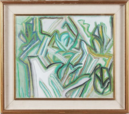 LICATA RICCARDO (n. 1929) Senza titolo. 1965. Olio su tela. Cm 48,00 x 56,00....