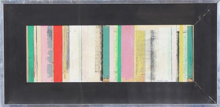 SCIALOJA TOTI (1914 - 1998) Senza titolo. 1968. Collage. Cm 40,00 x 14,00....