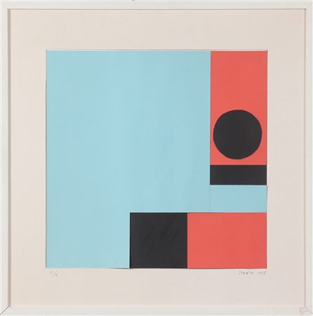 PANTALEONI IDEO (1904 - 1993) Senza titolo. 1955. Tecnica mista su carta. Cm...