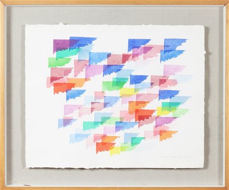 DORAZIO PIERO (1927 - 2005) Senza titolo. 1980. Tempera su carta. Cm 53,00 x...