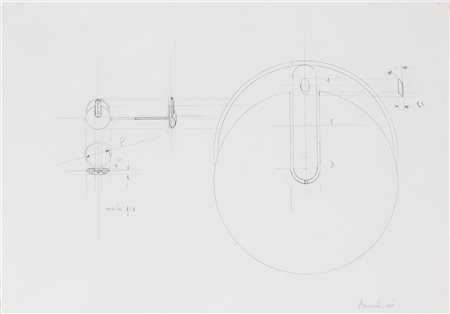 BONALUMI AGOSTINO (1935 - 2013) Senza titolo. Matita su carta. Cm 35,00 x...