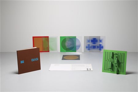 BIASI ALBERTO (n. 1937) Cinque serigrafie cinetiche di Alberto Biasi. 1970....