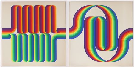 LE PARC JULIO (n. 1928) Lotto composto da n.2 litografie assemblabili....