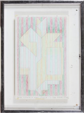 VASARELY VICTOR (1906 - 1997) Para vista. 1966. Tecnica mista su carta. Cm...