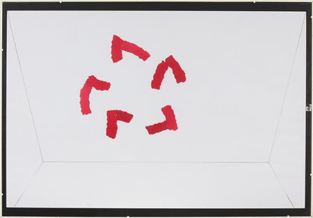 PINELLI PINO (n. 1938) Pittura, 1990. 1990. Tecnica mista su carta. Cm 64,00...