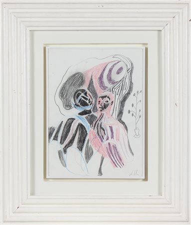 CHIA SANDRO (n. 1946) Senza titolo. Olio su tavola. Cm 23,50 x 34,00. Firma...