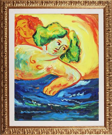 GERMANA' MIMMO (1944 - 1992) Senza titolo. 1991. Olio su tela . Cm 100,00 x...