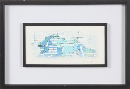 ISGRO' EMILIO (n. 1937) Verso Maracaibo. 2000. Tecnica mista su carta. Cm...