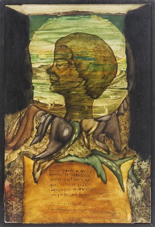MARANIELLO GIUSEPPE (n. 1945) Ricordo di un sogno lontano. 1965. Olio su tela...