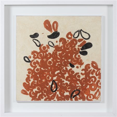 MAINOLFI LUIGI (n. 1948) Senza titolo. 2002. Tecnica mista su tavola. Cm...