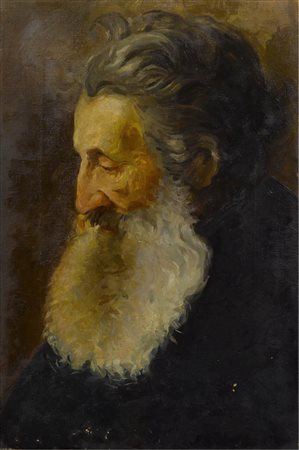 Giuseppe Solenghi (Milano 1879-Cernobbio 1944) Ritratto di vecchio con barba...