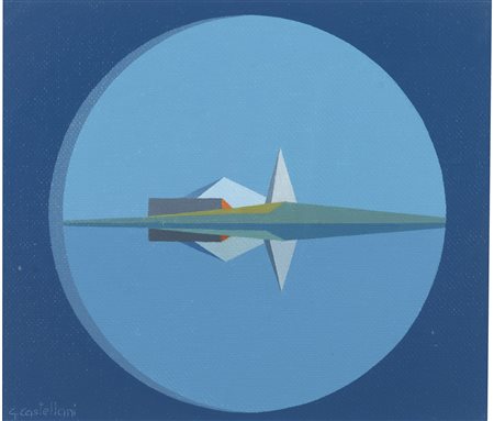 Giuseppe Castellani (1934) Dall'Oblio Olio su tela Firmato Misura 26x30 cm