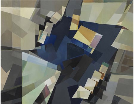 Ivo Tartarini (Bologna 1912-1993) Composizione Olio su tela Firmato Misura...