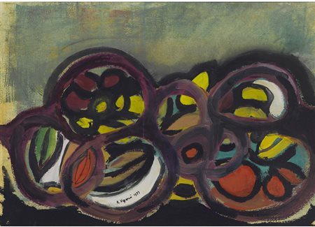 Lorenzo Mazza (Crema 1952) Natura morta Olio su tela Firmato Misura 70x80 cm