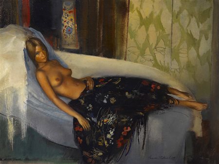 Romano Stefanelli (Firenze 1931) Il paravento Olio su compensato Firmato...