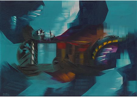 Bruno Fael (1935) Senza Titolo Acrilico su tela Firmato Misure 50x70 cm