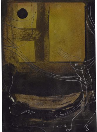 Antonio Mignozzi (1942) Senza titolo Tecnica mista Firmato Misura 28x19 cm