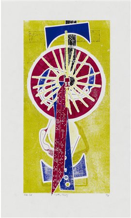 Frantisek Dorfl (1934) Alla deriva Prova d'autore Firmato Misura 60x42,5 cm