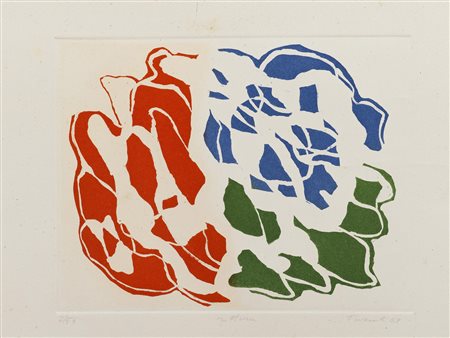 Giulio Turcato(Mantova 1912-Roma1995) Rottura Litografia su carta Firmato...