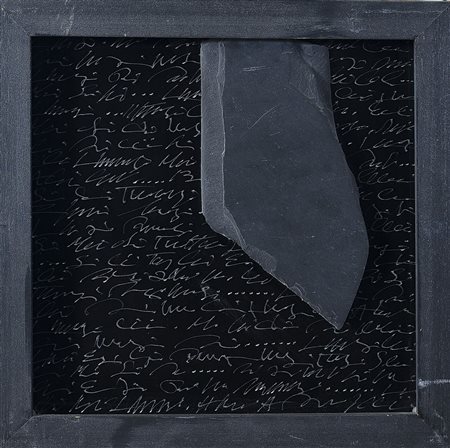 PENGO RENATO Padova 1943Accade, 2002plexiglass, ardesia e acrilico cm. 30x30,...