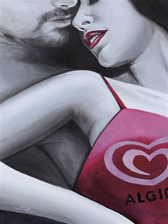 SOATTINI SARA Novara 03/10/1974Cuore di panna, 2015olio su tela cm. 70x50,...