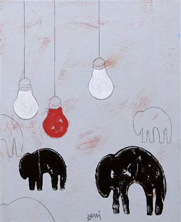 ZANI CORRADO Pordenone 1952Luce all'esodo, 2012smalti e acrilico su tela cm....