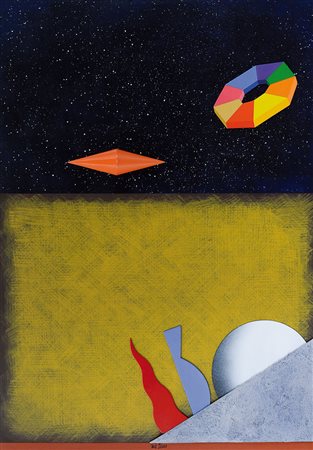 DEL PEZZO LUCIO Napoli 1933Frammenticollage, colore acrilico, sabbia, smalto...