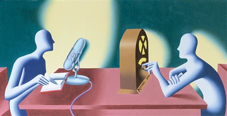 KOSTABI MARK Los Angeles 27/11/1960Talk radio, 1991olio su tela cm. 61x122,...