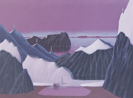 LOMBARDI ENRICO Meldola (FO) 1958Verso sera, 2013acrilico su tela cm. 70x96,...