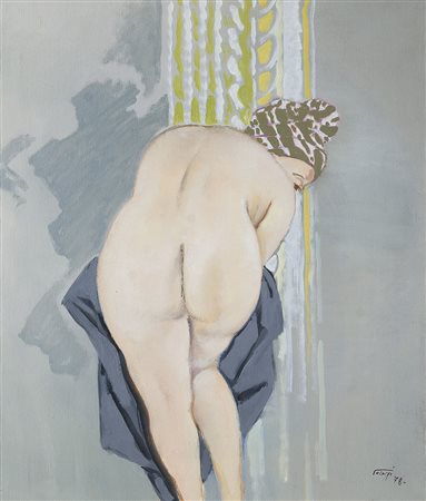 PALAZZI BERNARDINO Nuoro 22/12/1907 - Roma 1987Nudo di schiena, 1978olio su...