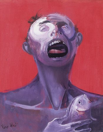 PONTI PINO Venezia 12/04/1905 - 1999Pescatoreolio su tela cm. 50x40, firma in...